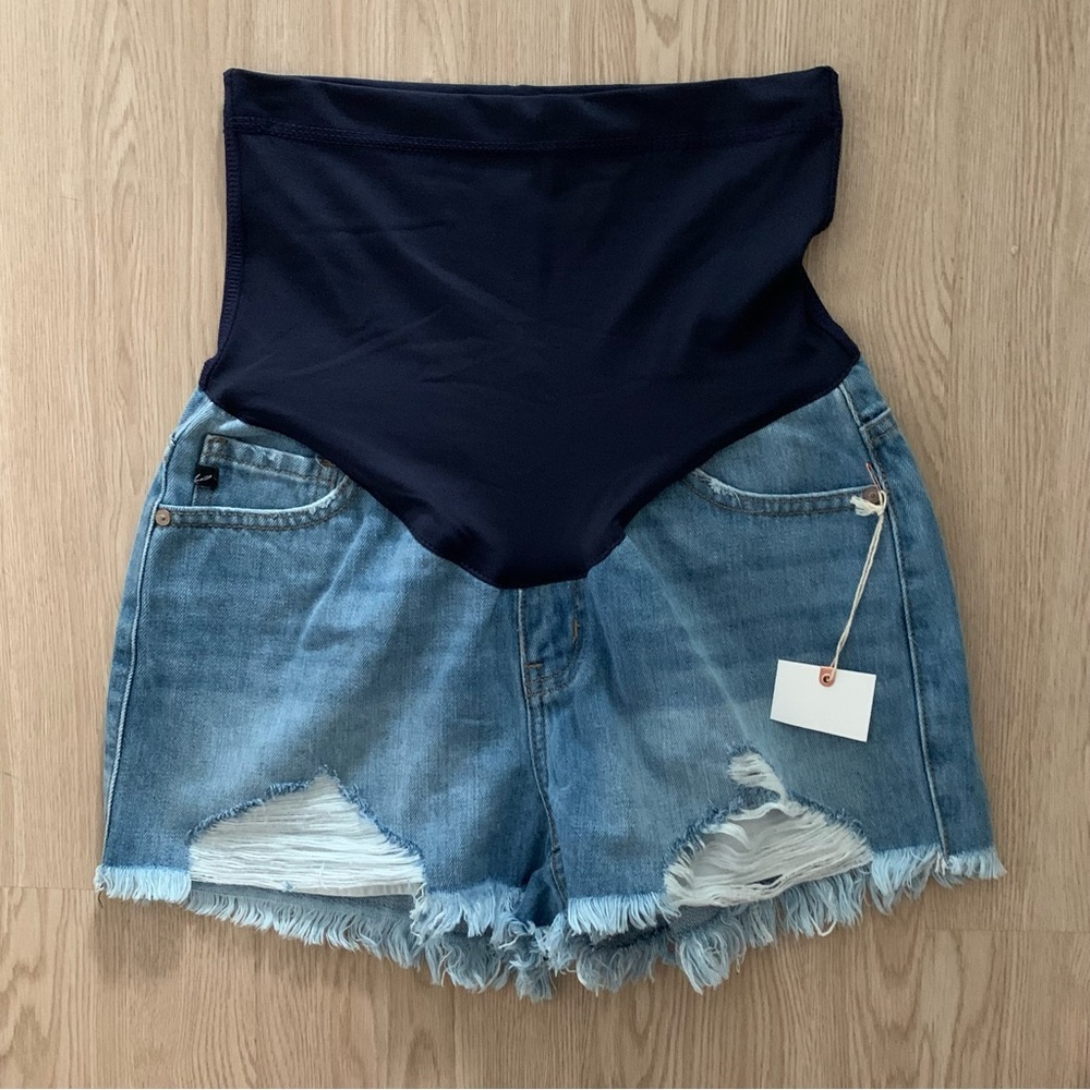 PinkBlush distressed maternity shorts nwt